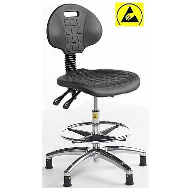 Cleanroom Chair ESD with Polyurethane Ergonomic Design